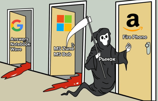 
                    Провальные стартапы техногигантов: как не повторить ошибки Google, Microsoft и Amazon            