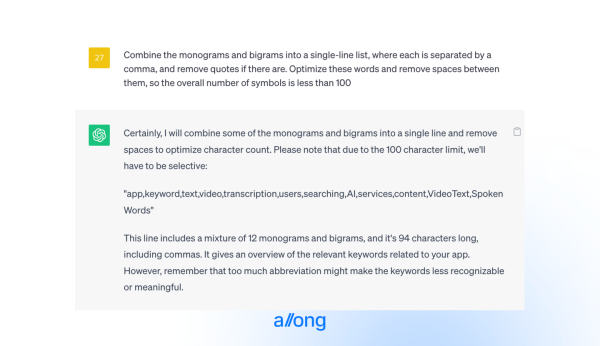
                    Продвижение стартапа в AppStore при помощи ChatGPT            