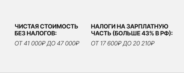 
                    Cебестоимость SMM в запрещенной сети (более 70 тысяч рублей)            