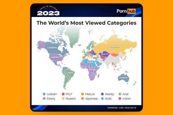 Pornhub опубликовал итоги 2023 года
Pornhub опубликовал итоги 2023 года