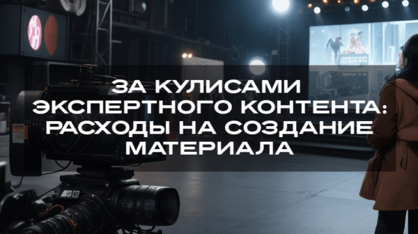 За кулисами экспертного контента: расходы на создание материала             
                    За кулисами экспертного контента: расходы на создание материала