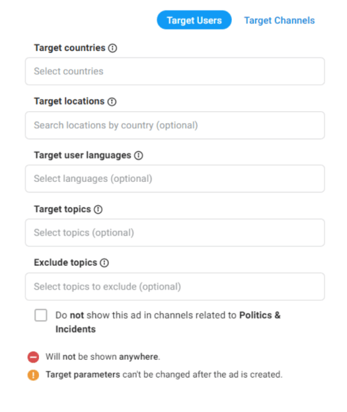 Обновление Telegram Ads. Как Target channel audiences повлияет на всю рекламу в Телеграме             
                    Обновление Telegram Ads. Как Target channel audiences повлияет на всю рекламу в Телеграме