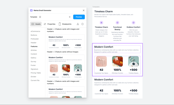 
                    Плагин для Фигмы, который поможет собрать красивое письмо для рассылки без кода            