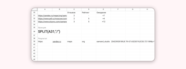 Google Таблицы. Углубление в функции. Split             
                    Google Таблицы. Углубление в функции. Split