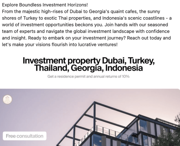 
                    Реклама на Linkedin. Поиск инвесторов в недвижимость            