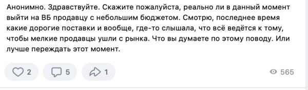 
                    Бюджет для выхода на Wildberries            