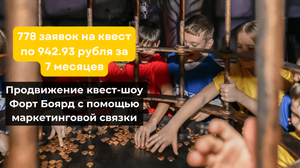 Кейс: как успешно запустить квест по мотивам Форт Боярд и получить клиентов на месяц вперед
Кейс: как успешно запустить квест по мотивам Форт Боярд и получить клиентов на месяц вперед